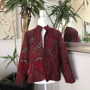 COLDWATER CREEK Paisley Tapestry Brocade Jacket